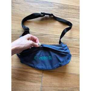 Vintage Canon Decor Collection Blue Teal Logo Fanny Pack Adjustable Waist Bag